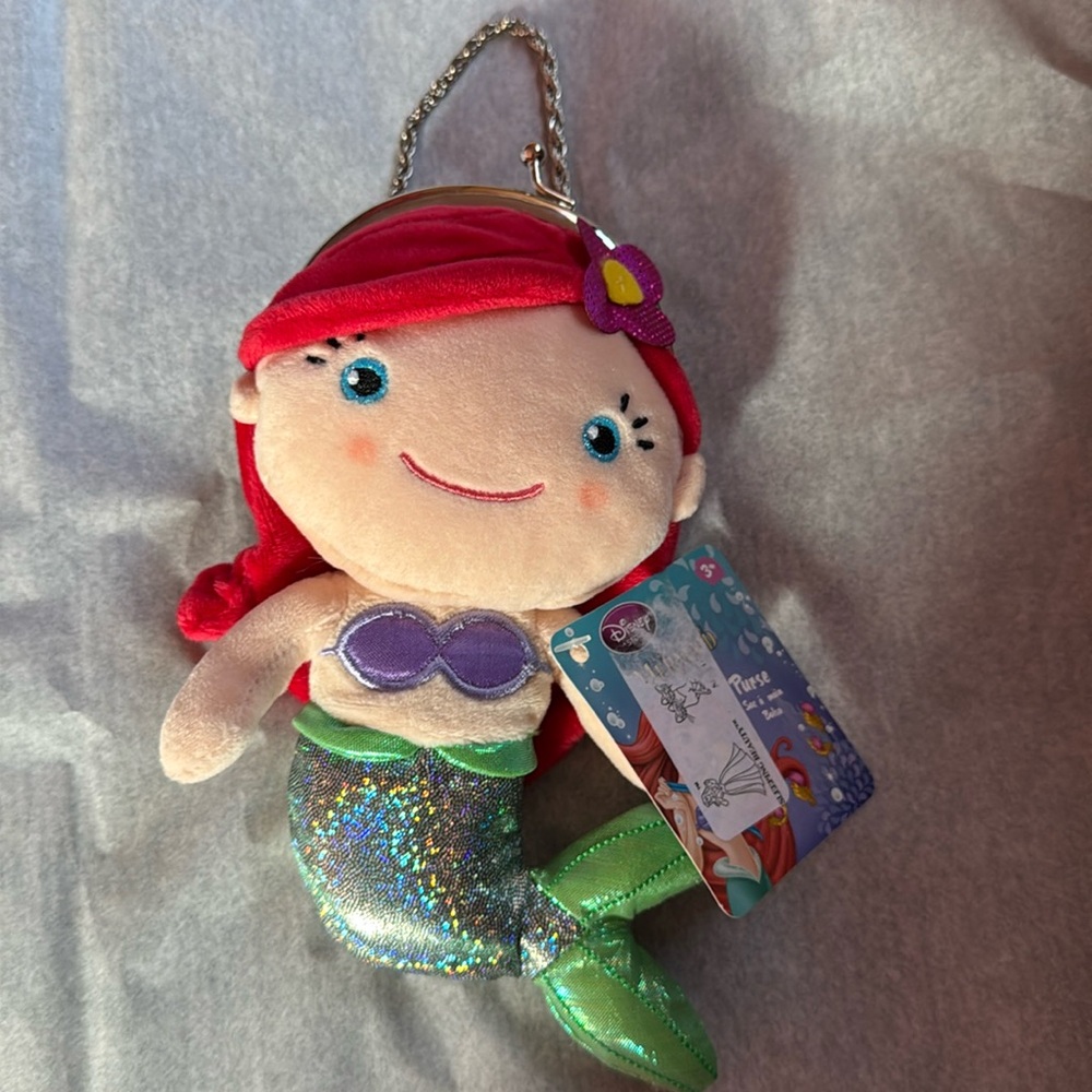 NWT - Vintage Disney Little Mermaid plush purse!